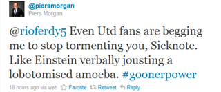 Illustration for article titled Rio Ferdinand Is Cyberbullying Piers Morgan And His Moobs, For Some Reason